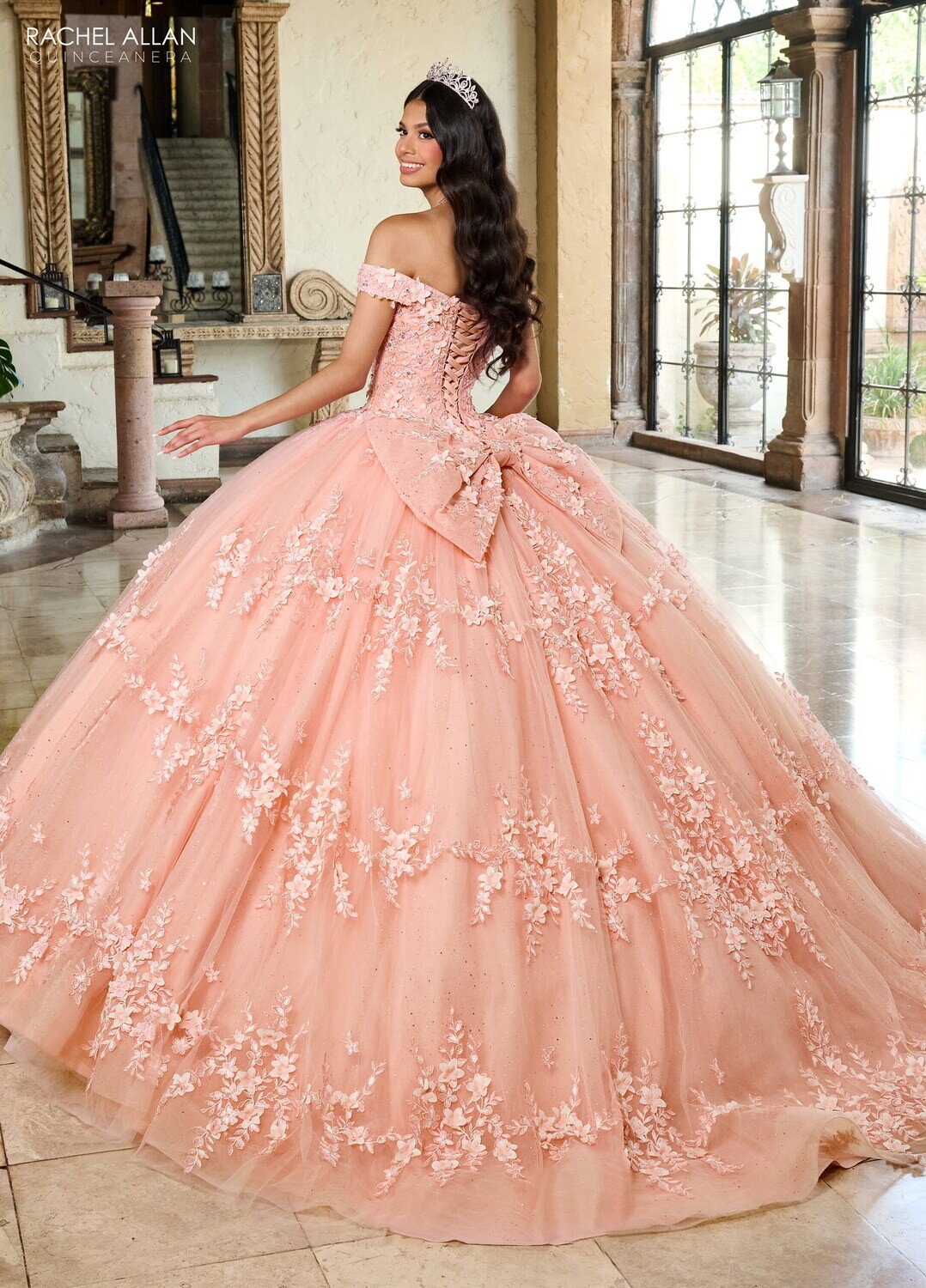 ​RQ1134 Fabric: TULLE, GLITTER TULLE, APPLIQUE, BEADING, 3D FLOWERS Available In: BLUSH, LILAC, SAGE