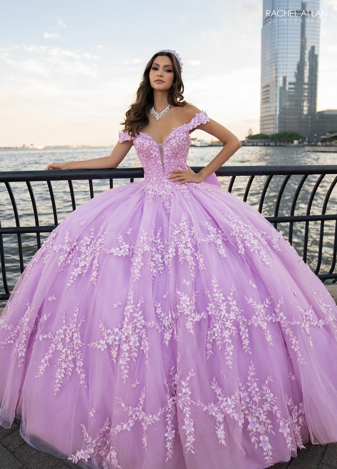 ​RQ1134 Fabric: TULLE, GLITTER TULLE, APPLIQUE, BEADING, 3D FLOWERS Available In: BLUSH, LILAC, SAGE