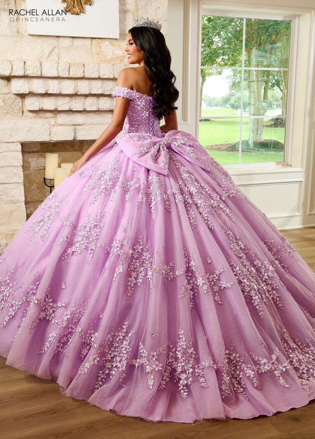 ​RQ1134 Fabric: TULLE, GLITTER TULLE, APPLIQUE, BEADING, 3D FLOWERS Available In: BLUSH, LILAC, SAGE