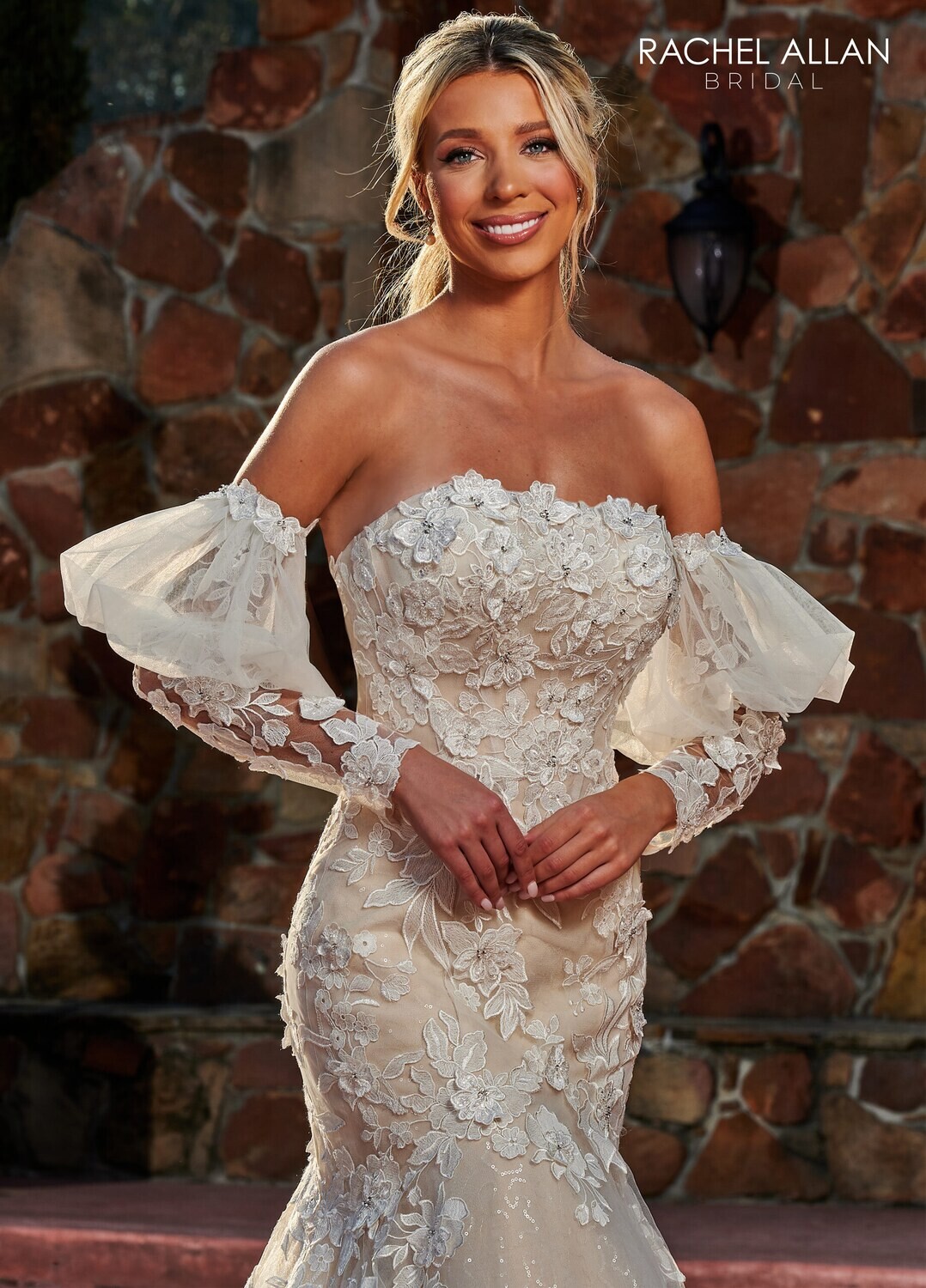 ​RB5027 TULLE, SEQUIN TULLE, APPLIQUE, 3D FLOWERS, BEADING Available In: IVORY, IVORY CHAMPAGNE, WHITE