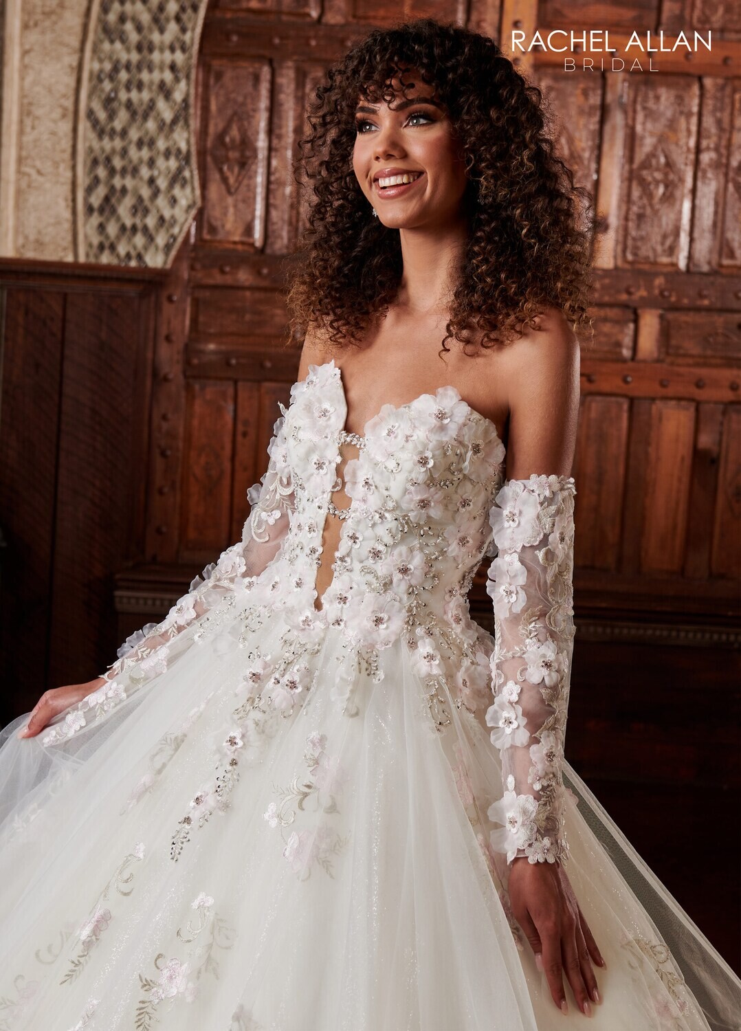 RB5028 TULLE, GLITTER TULLE, APPLIQUE, BEADING Available In: 	IVORY CHAMPAGNE MULTI, IVORY MULTI, WHITE