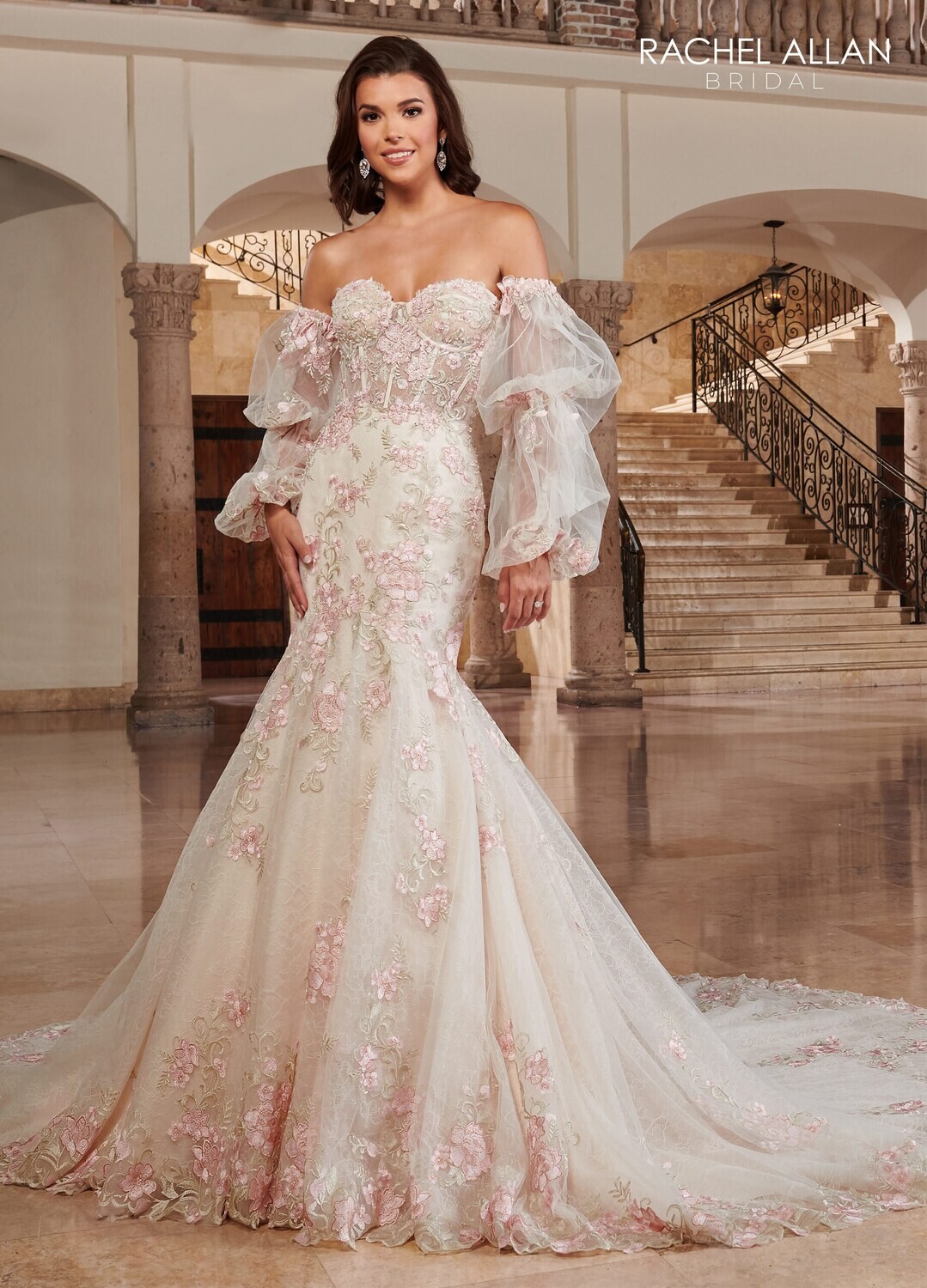 ​RB5000 TULLE, LACE, APPLIQUE, BEADING Available In: IVORY, IVORY CHAMPAGNE MULTI, WHITE
