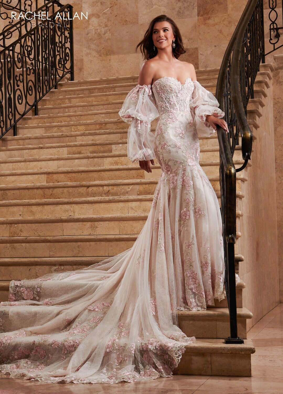 ​RB5000 TULLE, LACE, APPLIQUE, BEADING Available In: IVORY, IVORY CHAMPAGNE MULTI, WHITE
