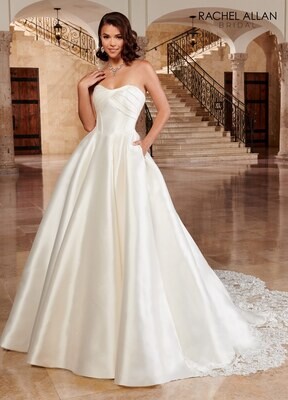 ​RB5002 MIKADO, TULLE, APPLIQUE, SEQUIN BEADING Available In: IVORY, WHITE
