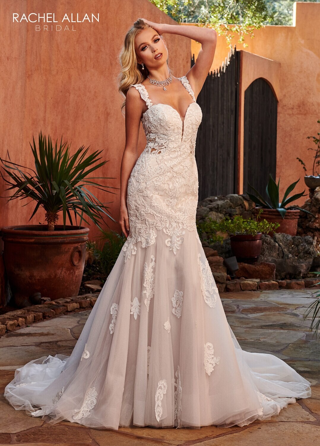 ​RB5006 TULLE, APPLIQUE, BEADING Available In: IVORY, IVORY CHAMPAGNE, WHITE