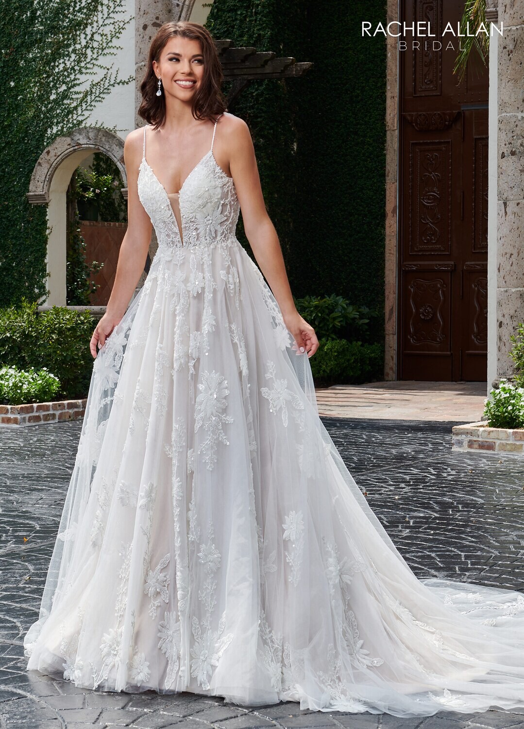 ​RB5007 TULLE, SEQUIN APPLIQUE, BEADING, JERSEY Available In: IVORY, IVORY CHAMPAGNE, WHITE