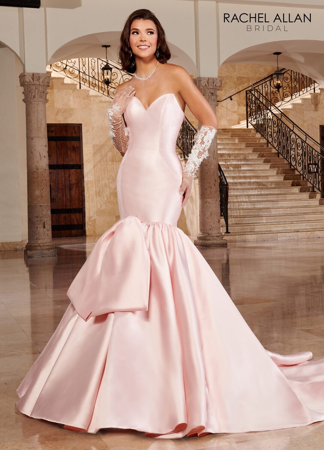 RB5013 MIKADO, TULLE, APPLIQUE, 3D FLOWERS, BEADING Available In: BLUSH, IVORY, WHITE
