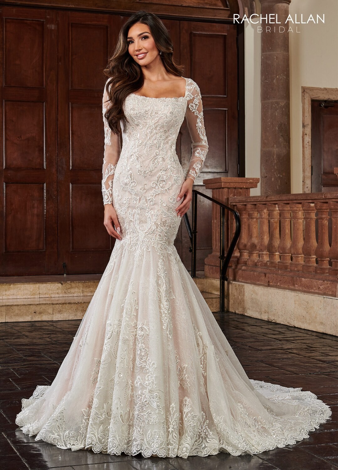 ​RB5016 TULLE, GLITTERED LACE, APPLIQUE, BEADING Available In: IVORY, IVORY NUDE, WHITE