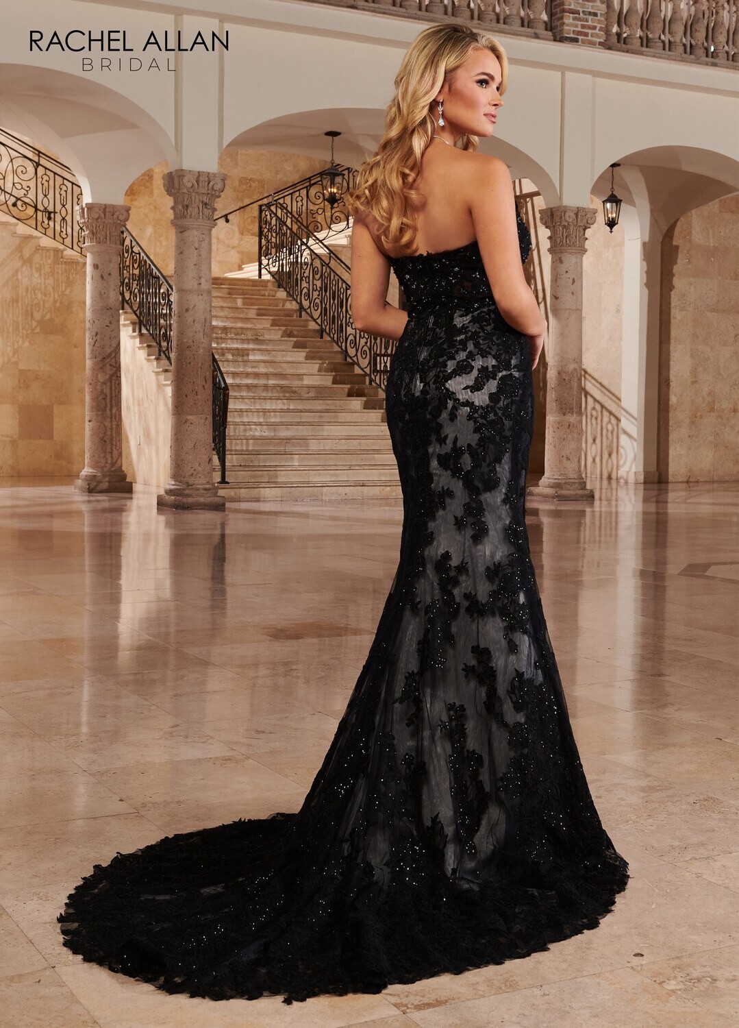 ​RB5022 TULLE, APPLIQUE, ORGANZA, BEADING Available In: BLACK BLACK, BLACK IVORY, IVORY, WHITE