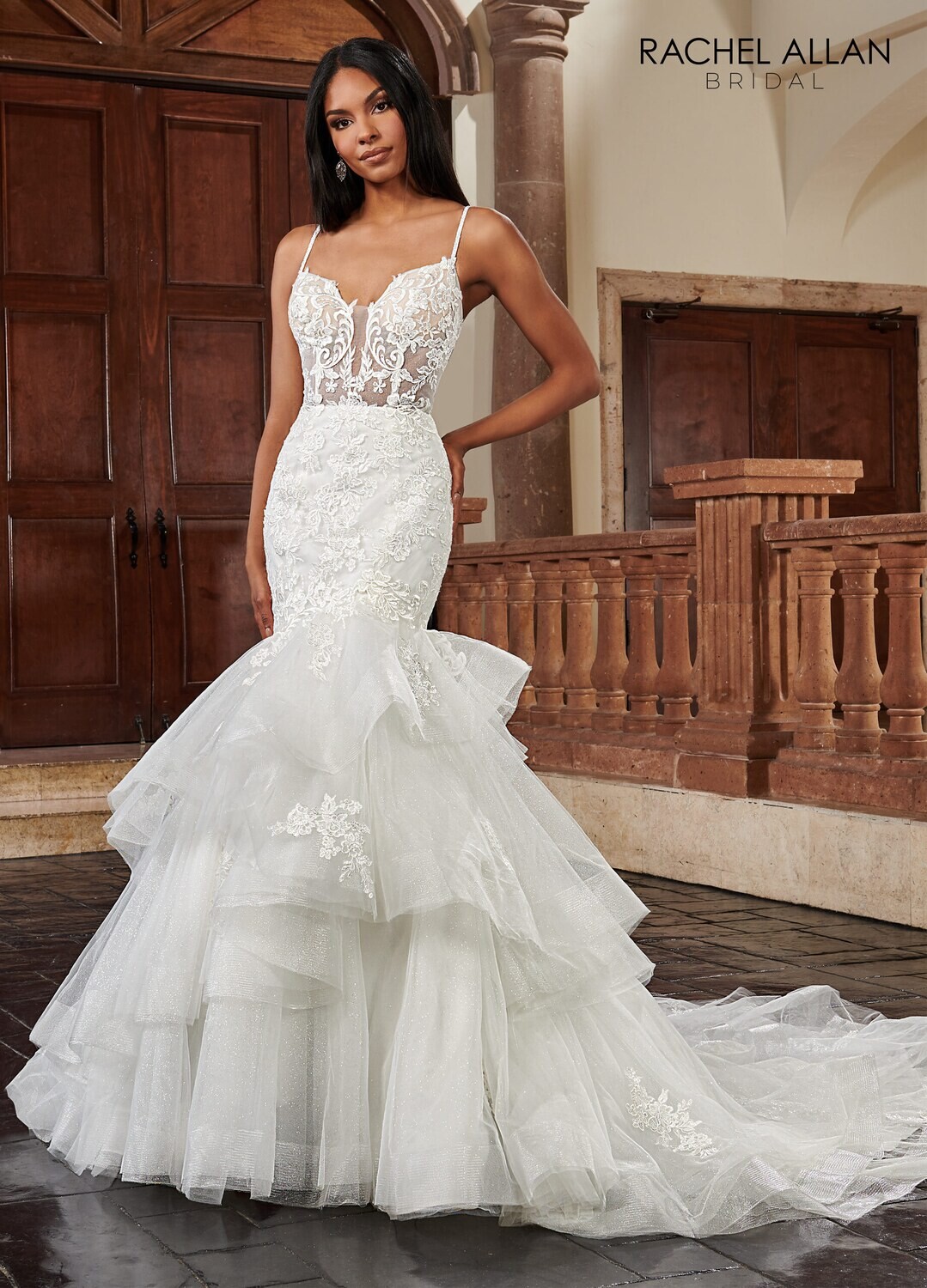 ​RB5019 TULLE, GLITTER TULLE, APPLIQUE, BEADING Available In: IVORY, WHITE