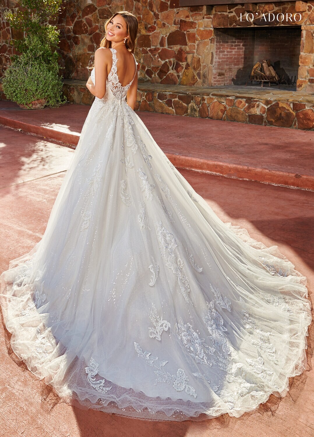​M817 Tulle, Sequin Embroidery, Applique, Beading Available In: Ivory, White