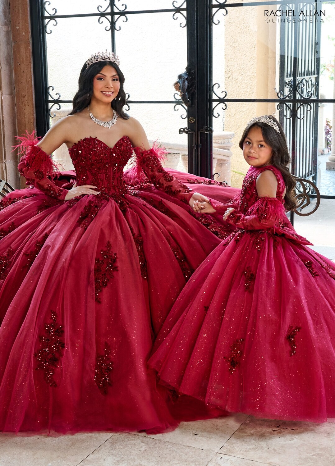 ​RQ4042 TULLE, GLITTER TULLE, APPLIQUE, BEADING Available In: SAGE, WINE