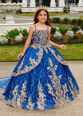 ​MQ4033 Glitter Tulle, Tulle, Applique, Beading Available In: Royal Gold