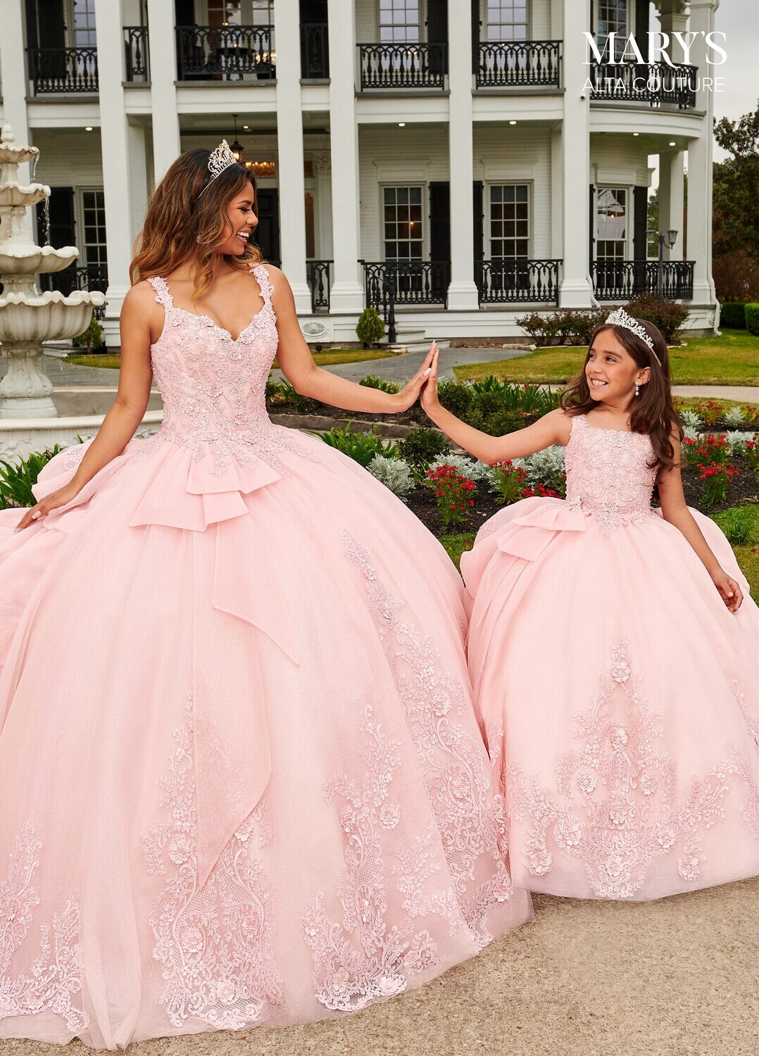 MQ4036 Tulle, Glitter Tulle, Applique, Beading, 3D Flowers Available In: 	Pink, Yellow