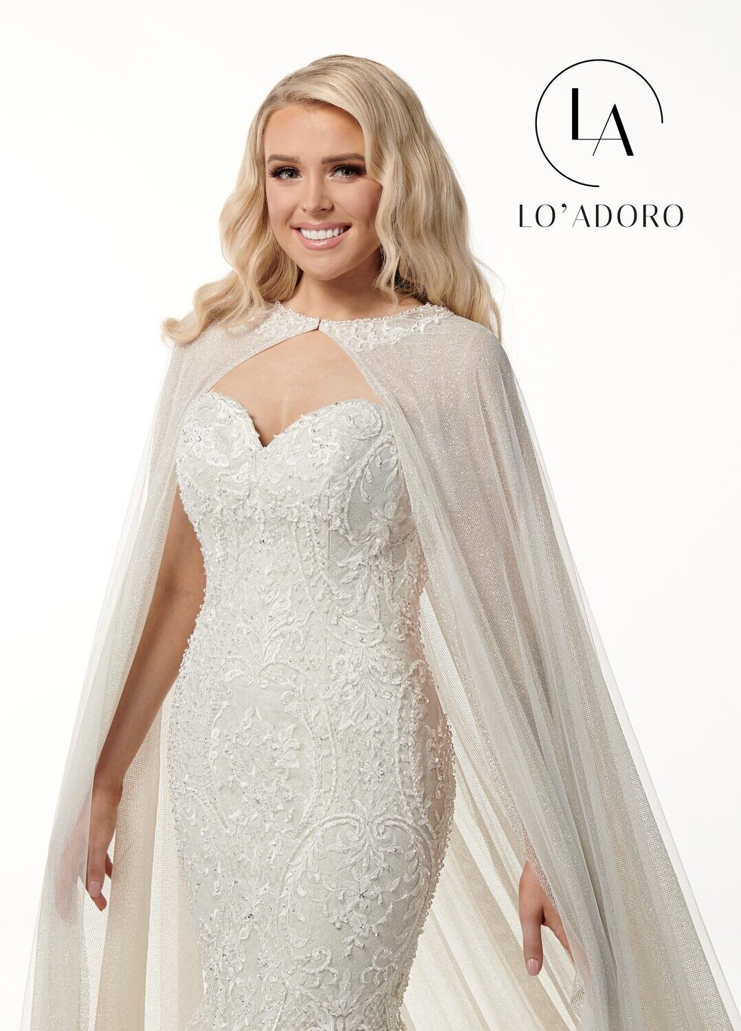 ​M781 Tulle, Applique, Glitter Tulle, Beading Available In: Ivory