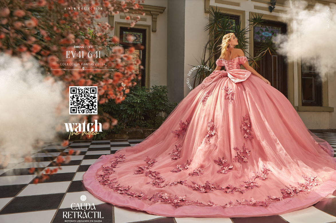 EV41-641 3D FLORAL OFF SHOULDER QUINCEANERA DRESS BY RAGAZZA