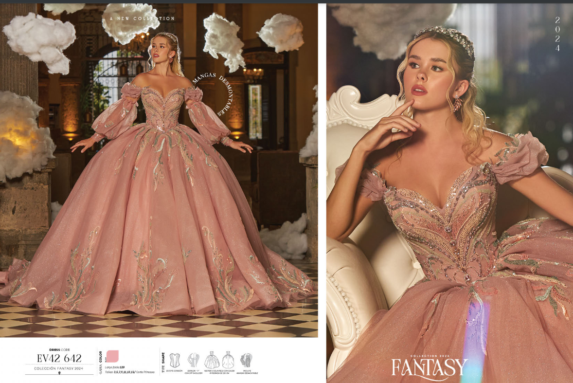 EV42-642 PUFF SLEEVE OFF SHOULDER QUINCEANERA DRESS BY RAGAZZA