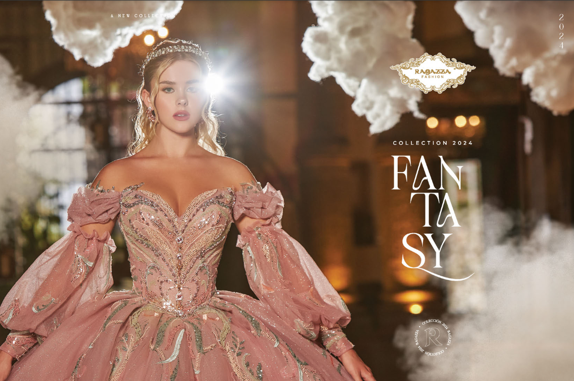 EV42-642 PUFF SLEEVE OFF SHOULDER QUINCEANERA DRESS BY RAGAZZA