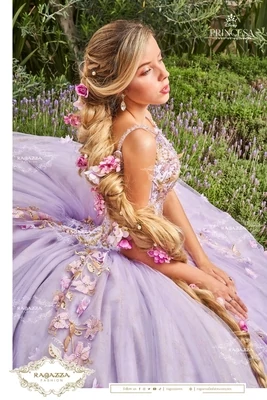 D64 – 564 / BEADED LILAC QUINCEANERA DRESS BY RAGAZZA
