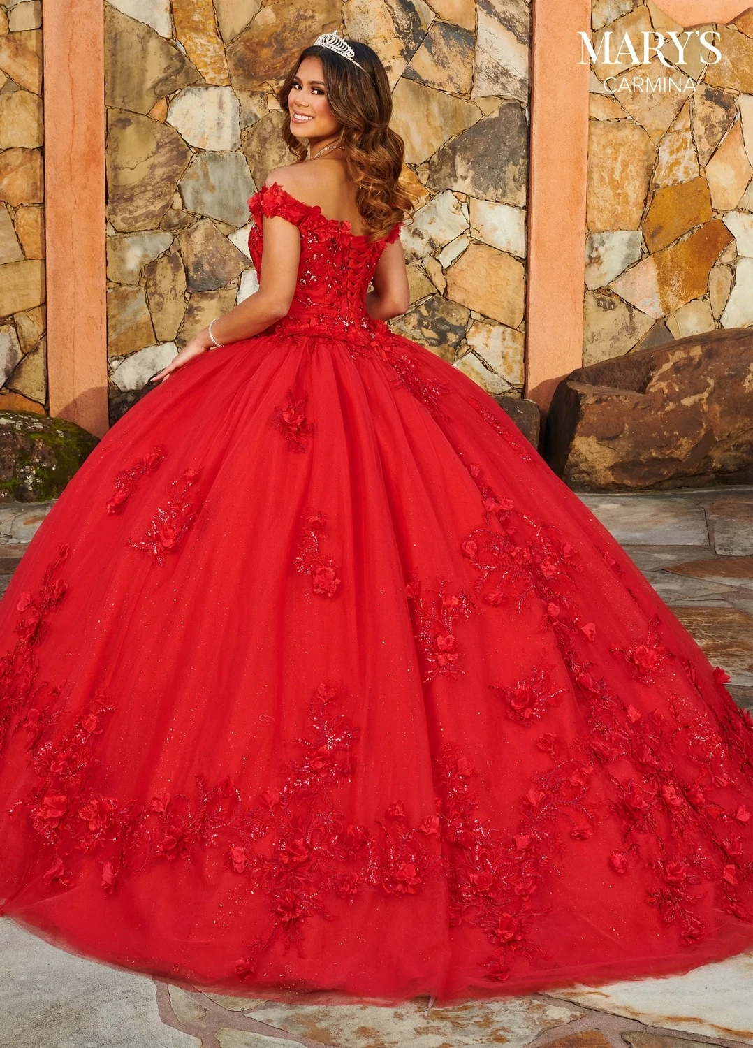 MQ1108 Off Shoulder Quinceanera Dress by Mary&#39;s Bridal MQ1108