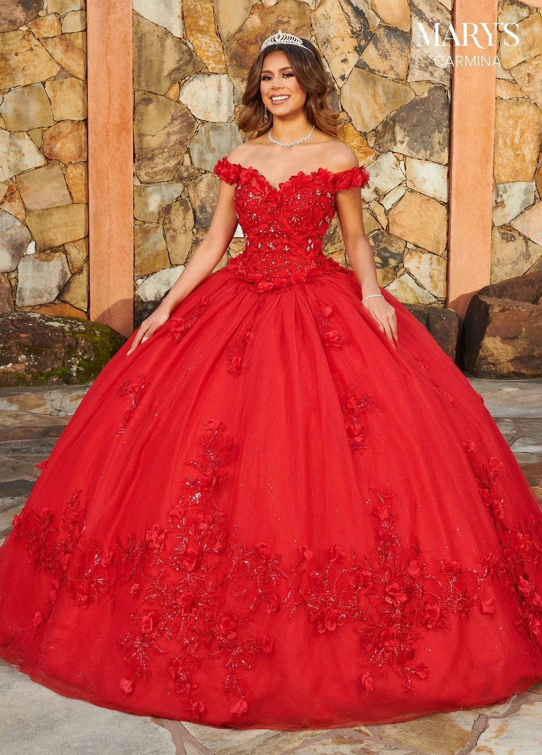 MQ1108 Off Shoulder Quinceanera Dress by Mary&#39;s Bridal MQ1108