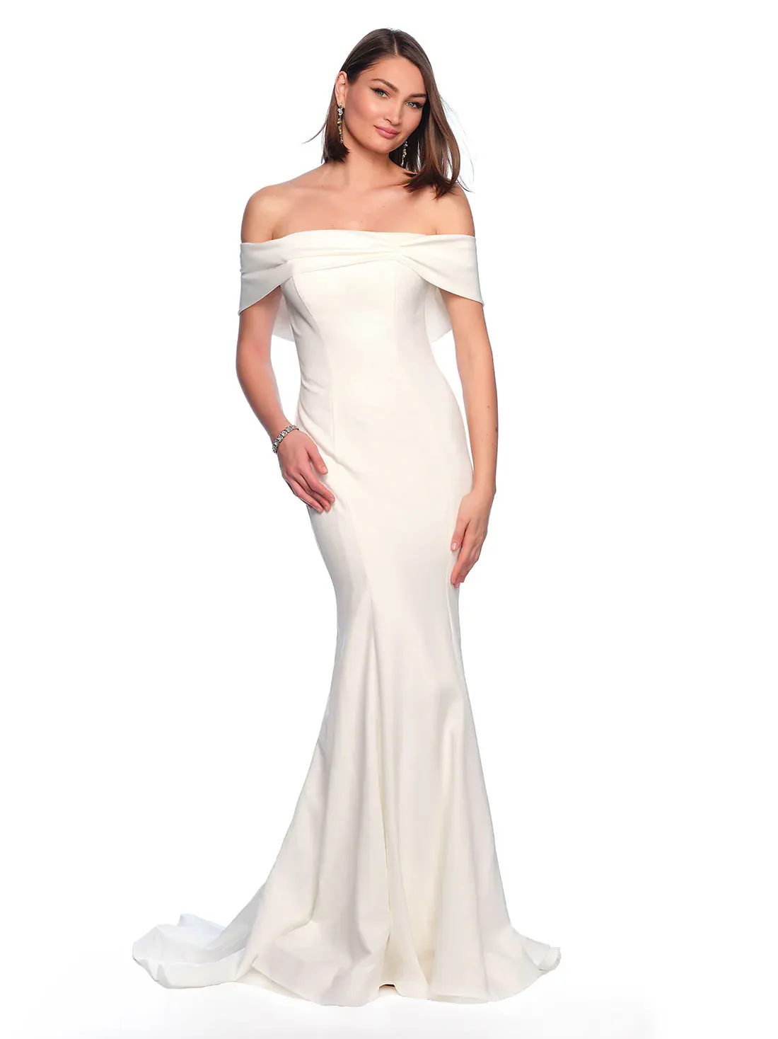 11619 FITTED OFF THE SHOULDER WEDDING DRESS