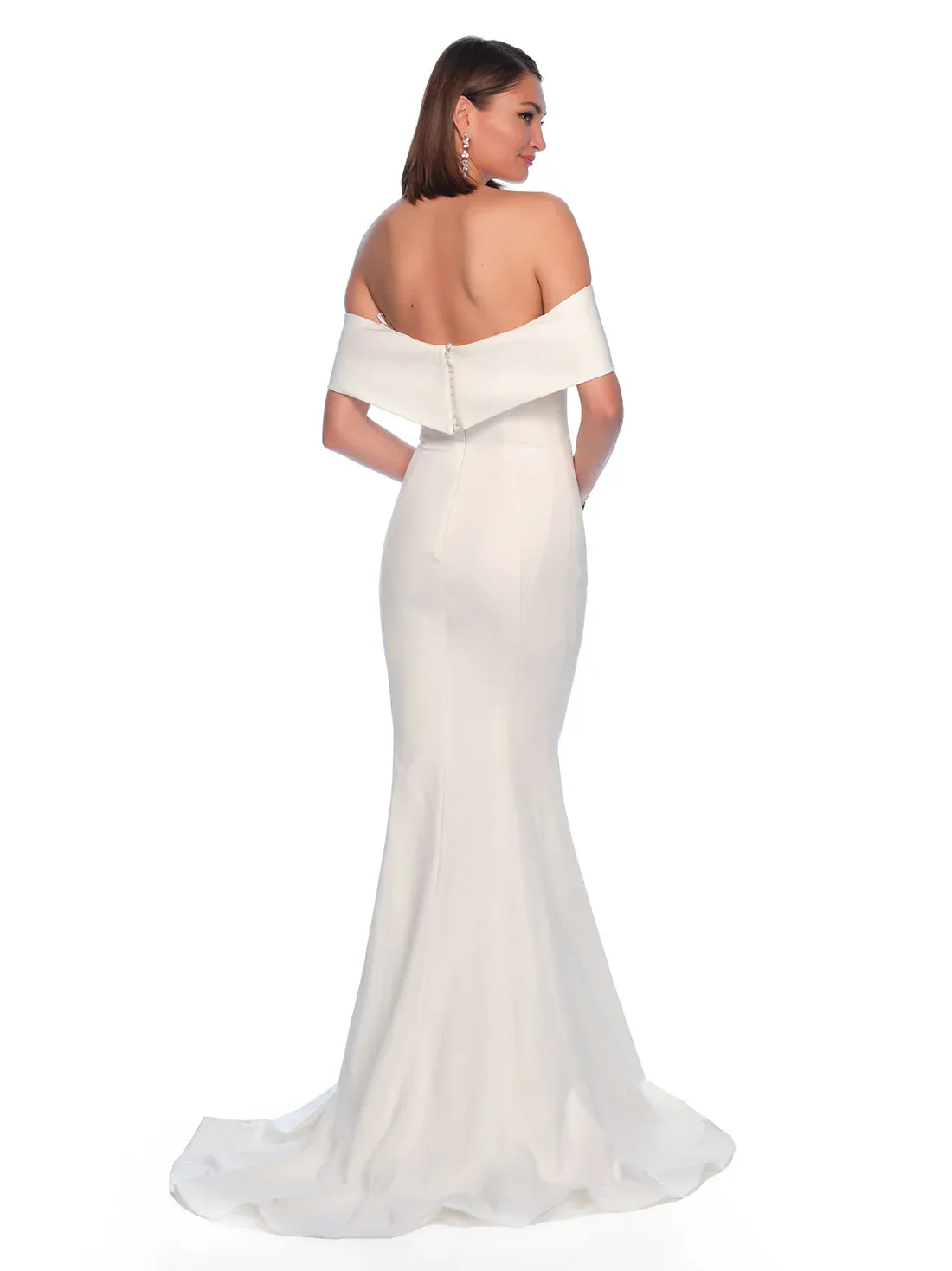 11619 FITTED OFF THE SHOULDER WEDDING DRESS