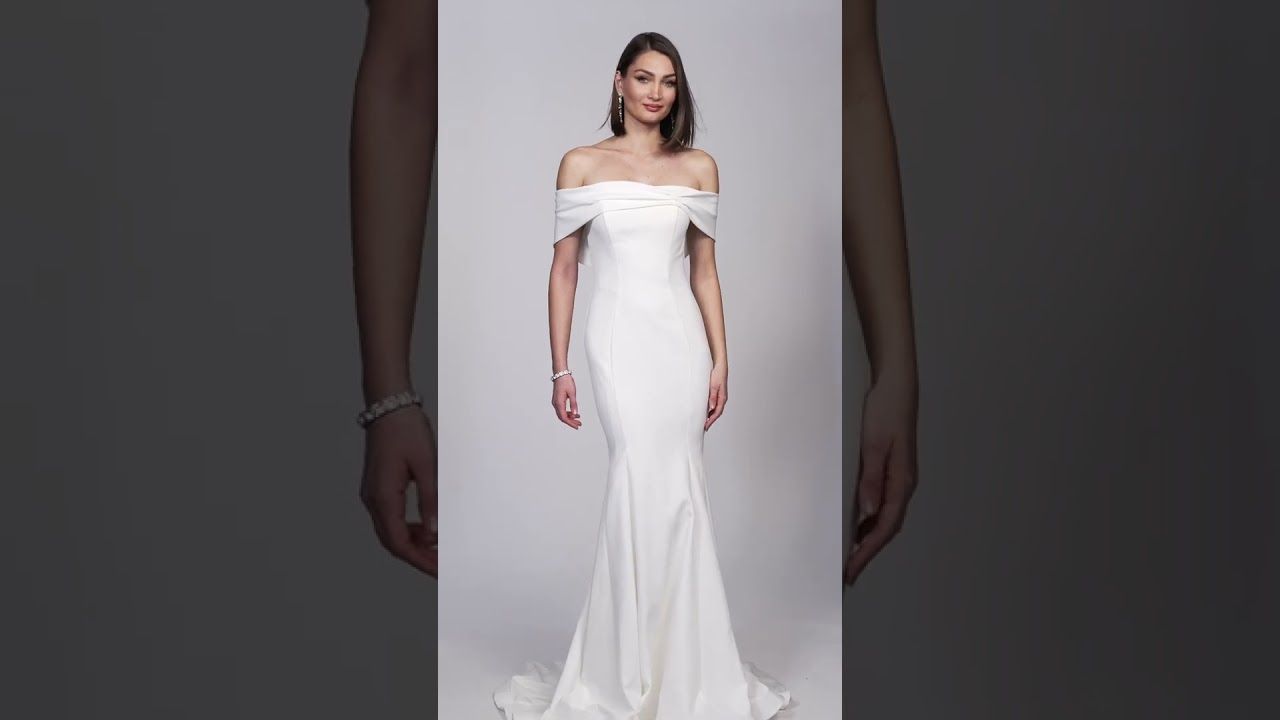 11619 FITTED OFF THE SHOULDER WEDDING DRESS