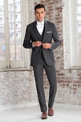 SLIM FIT STEEL GREY STERLING WEDDING SUIT MICHAEL KORS | STYLE 391