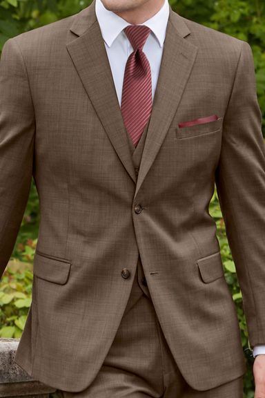 BROWN ARCHER SLIM FIT SUIT IKE BEHAR | STYLE 292