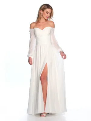 12308 OFF THE SHOULDER CHIFFON WEDDING GOWN 12308 OFF THE SHOULDER CHIFFON WEDDING GOWN