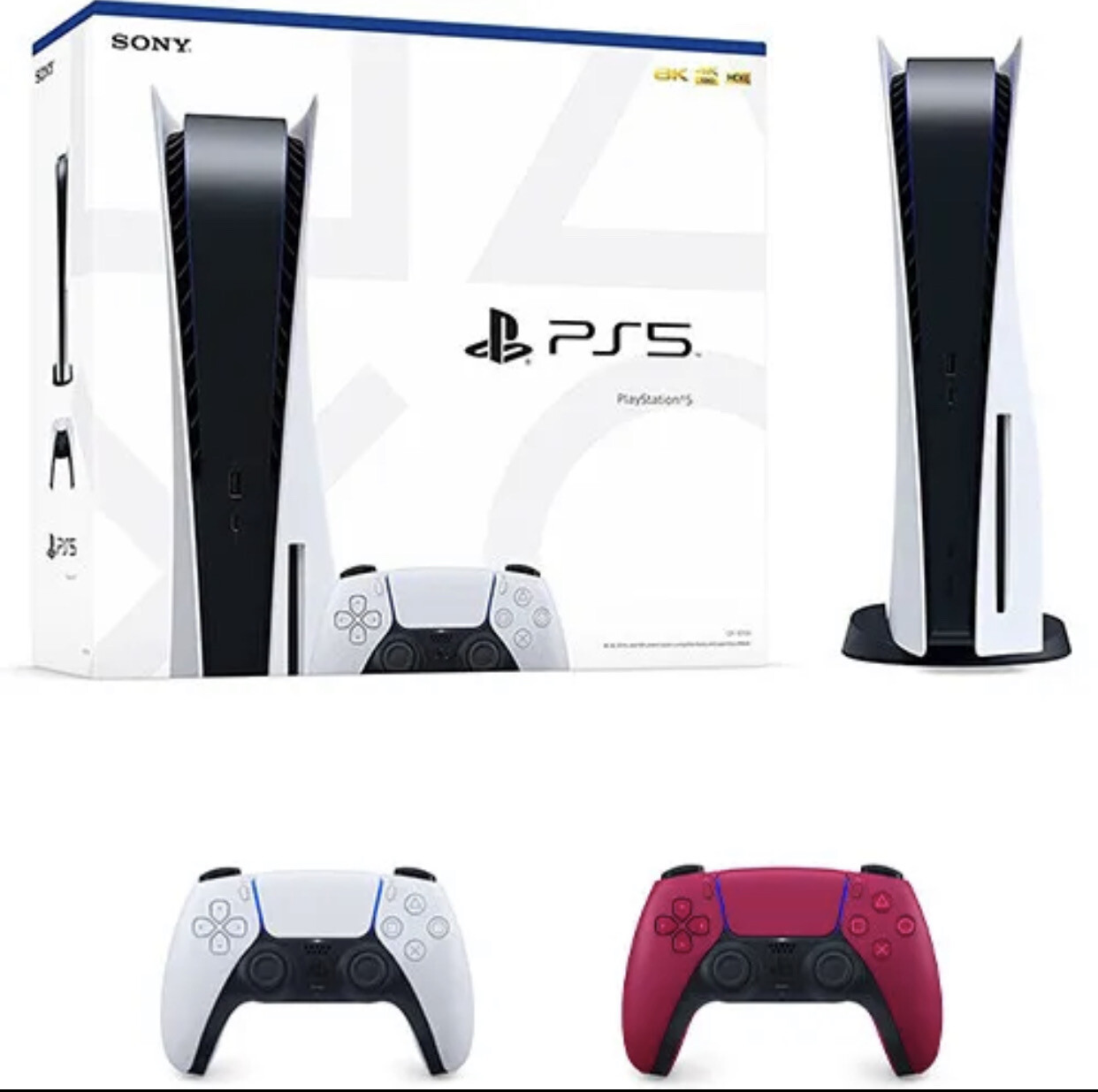 PlayStation 5 Console + PlayStation 5 DualSense Wireless Controller Cosmic Red