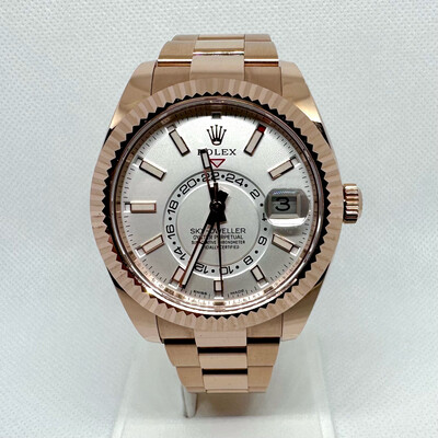 Rolex Skydweller Full Rose Gold White Dial