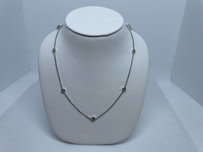 14k WG .5ct Dia By The Yard Neck