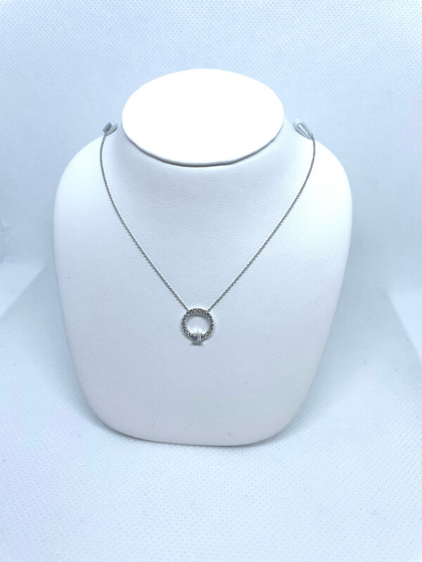 14k WG 2Bag Halo .13ct Dia