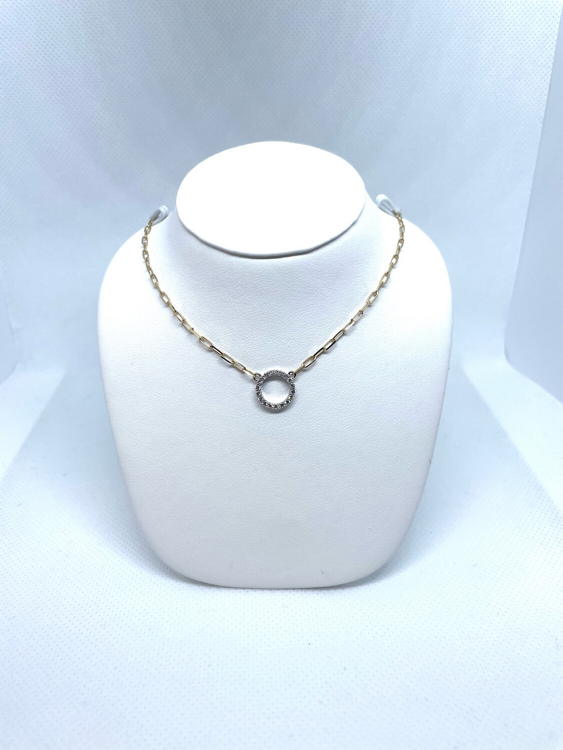 14K Y D0.2 Circle Pendant