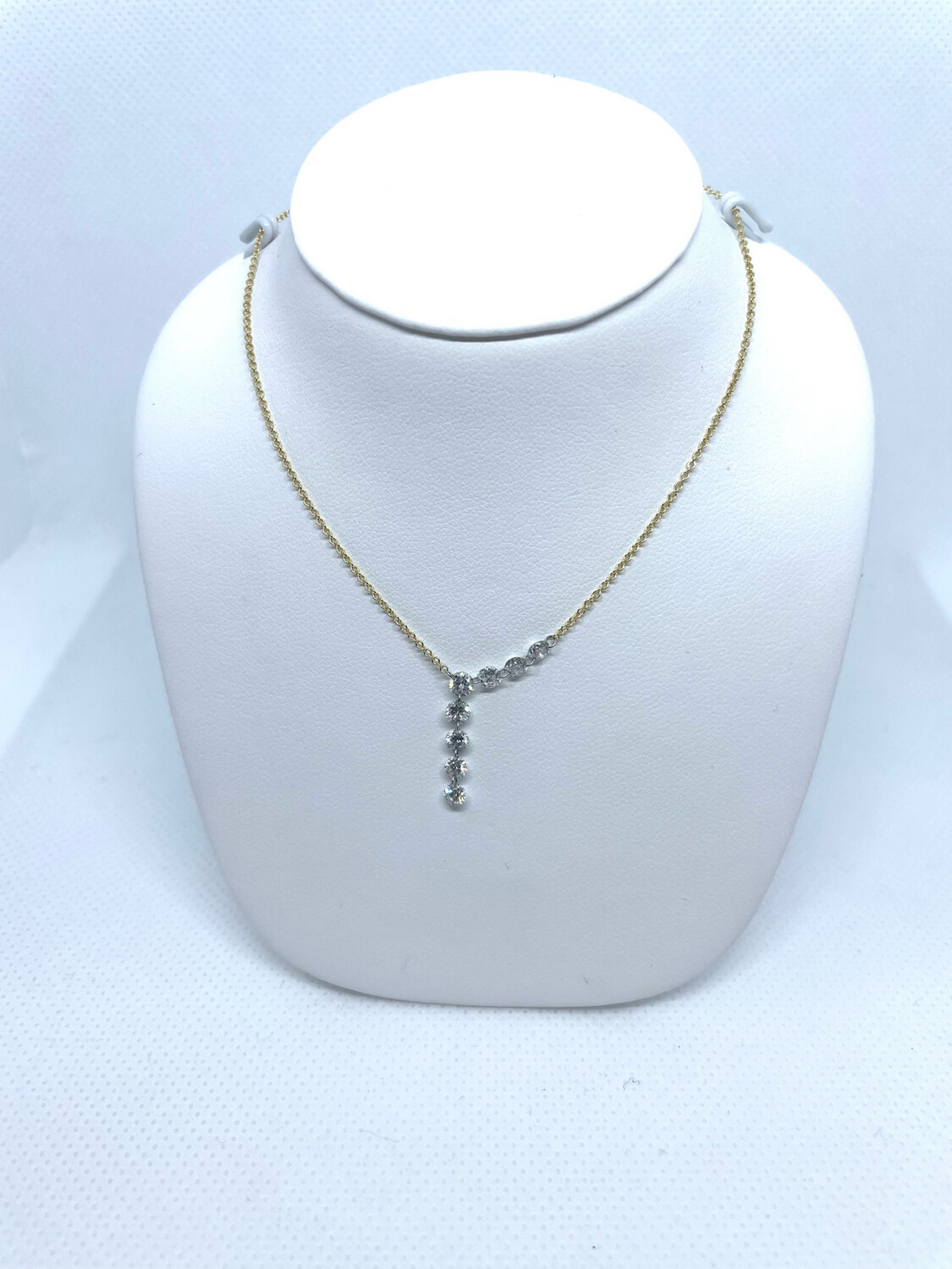14k YG .98ct 8Stone Pend FD