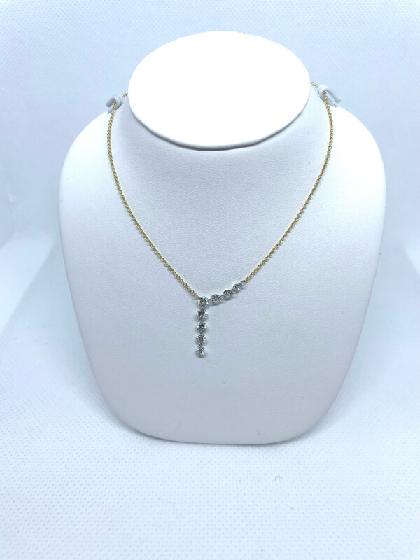 14k YG .98ct 8Stone Pend FD