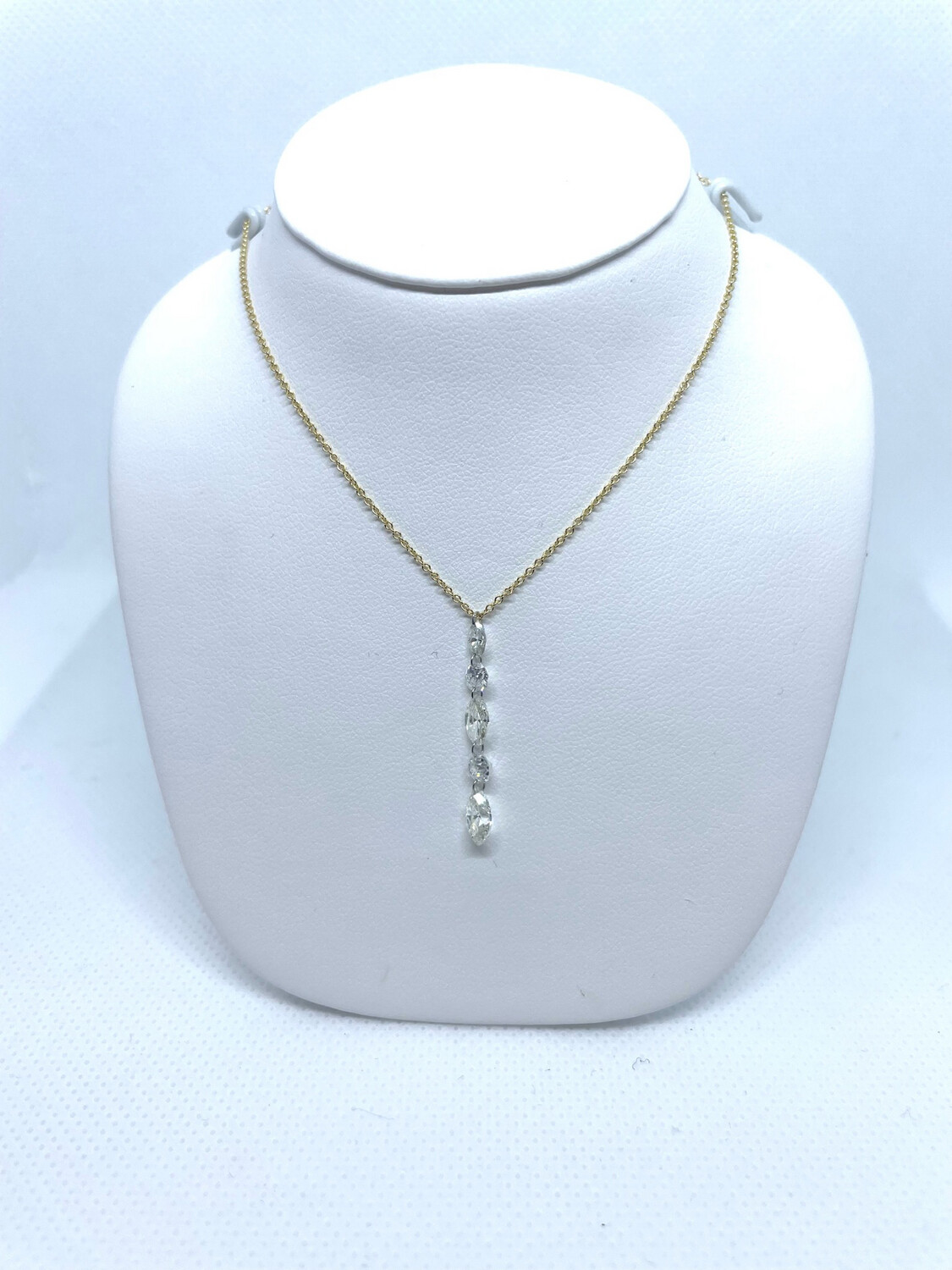 14k YG 1.46ct Rnd/Marquee FD
