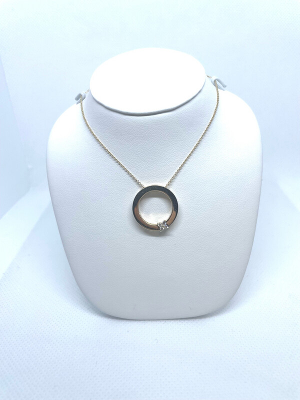 14k YG Solid Cir .10ct Dia