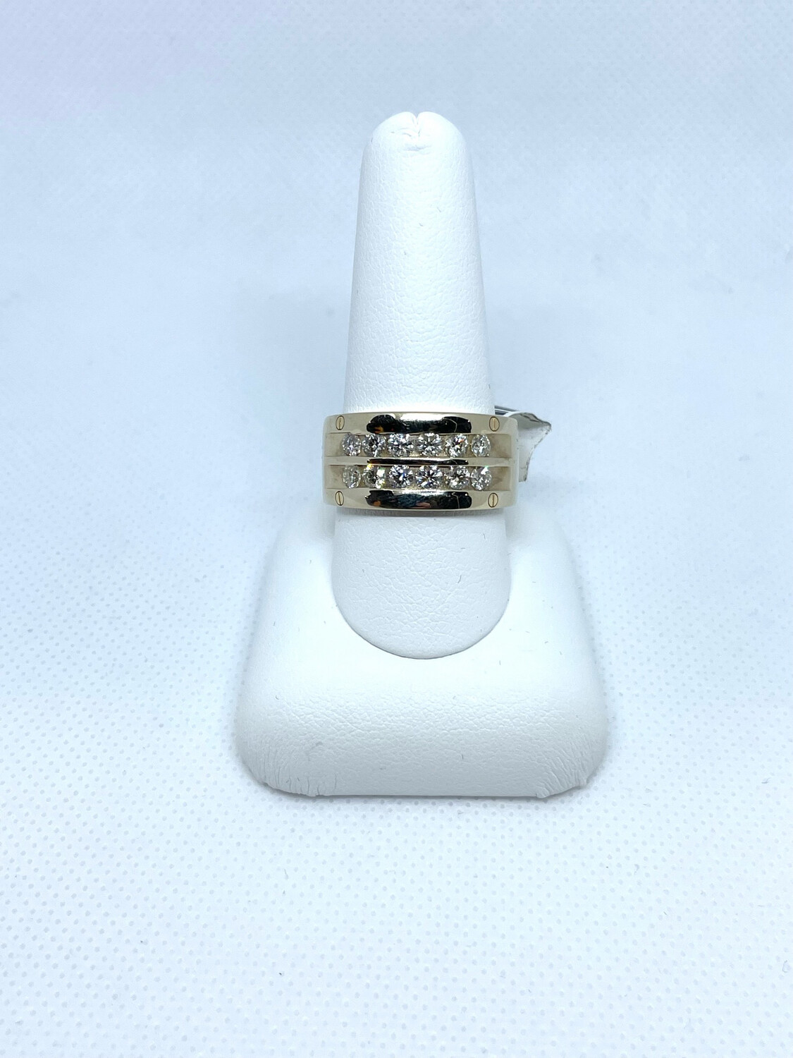14k Y D:1.30 12 Diamond Men&#39;s Ring