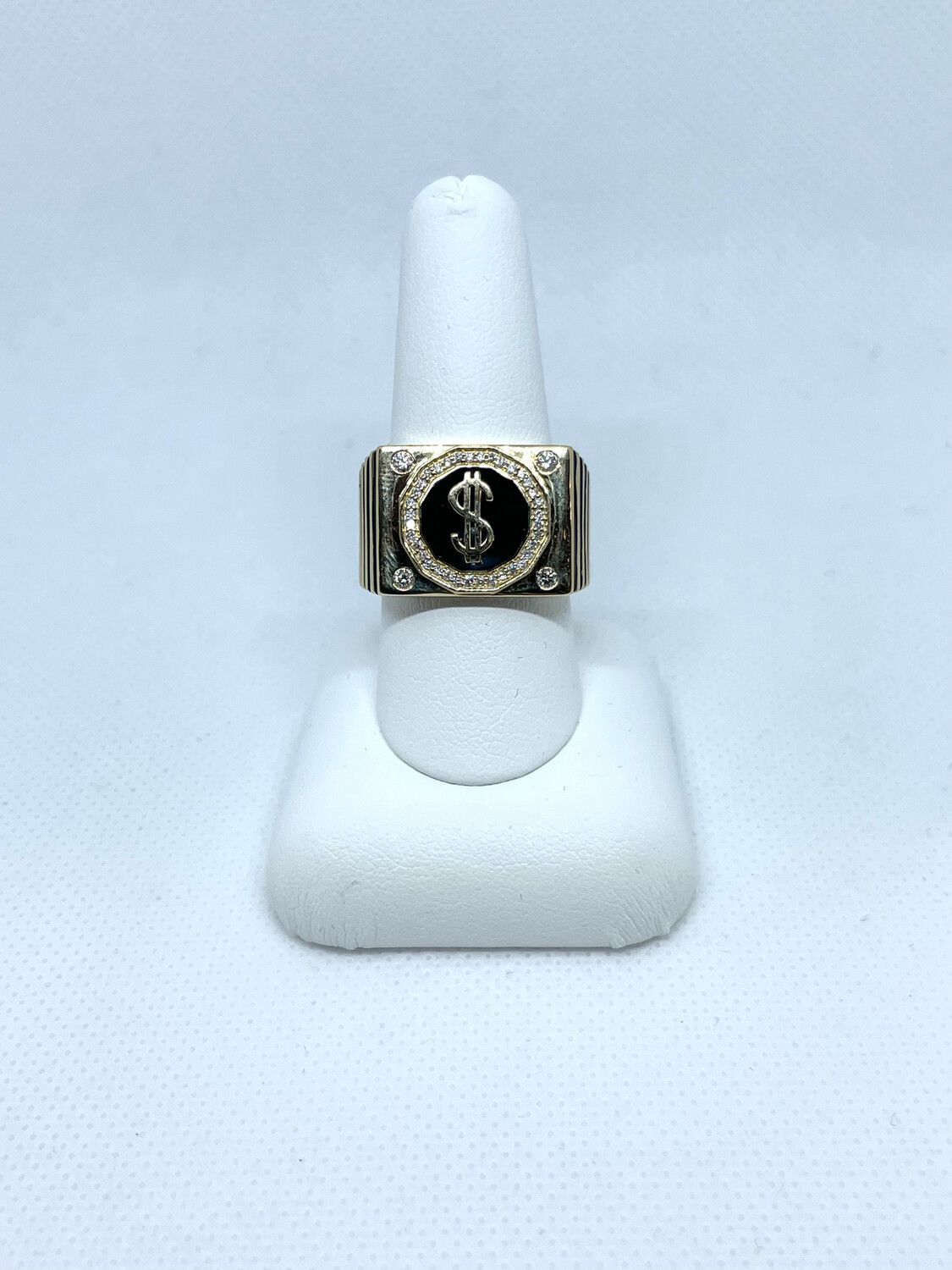 14k Y D:0.33 Money Sign Men