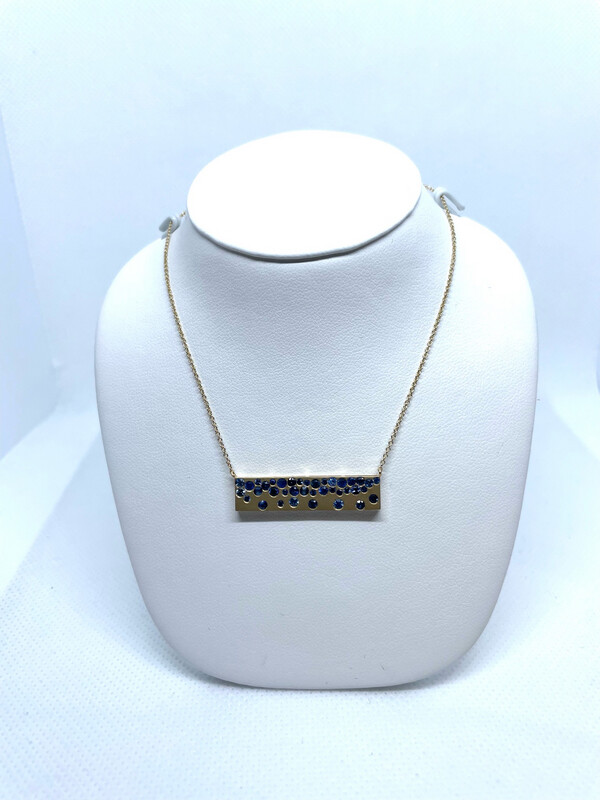 14k D0.78 Sapphire Necklace