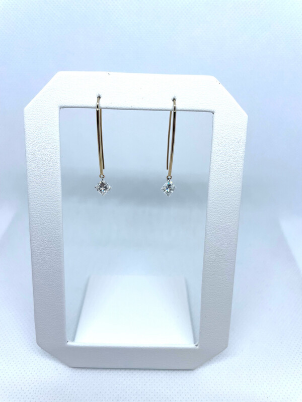 14k YG 1.56ctw Princess Cut