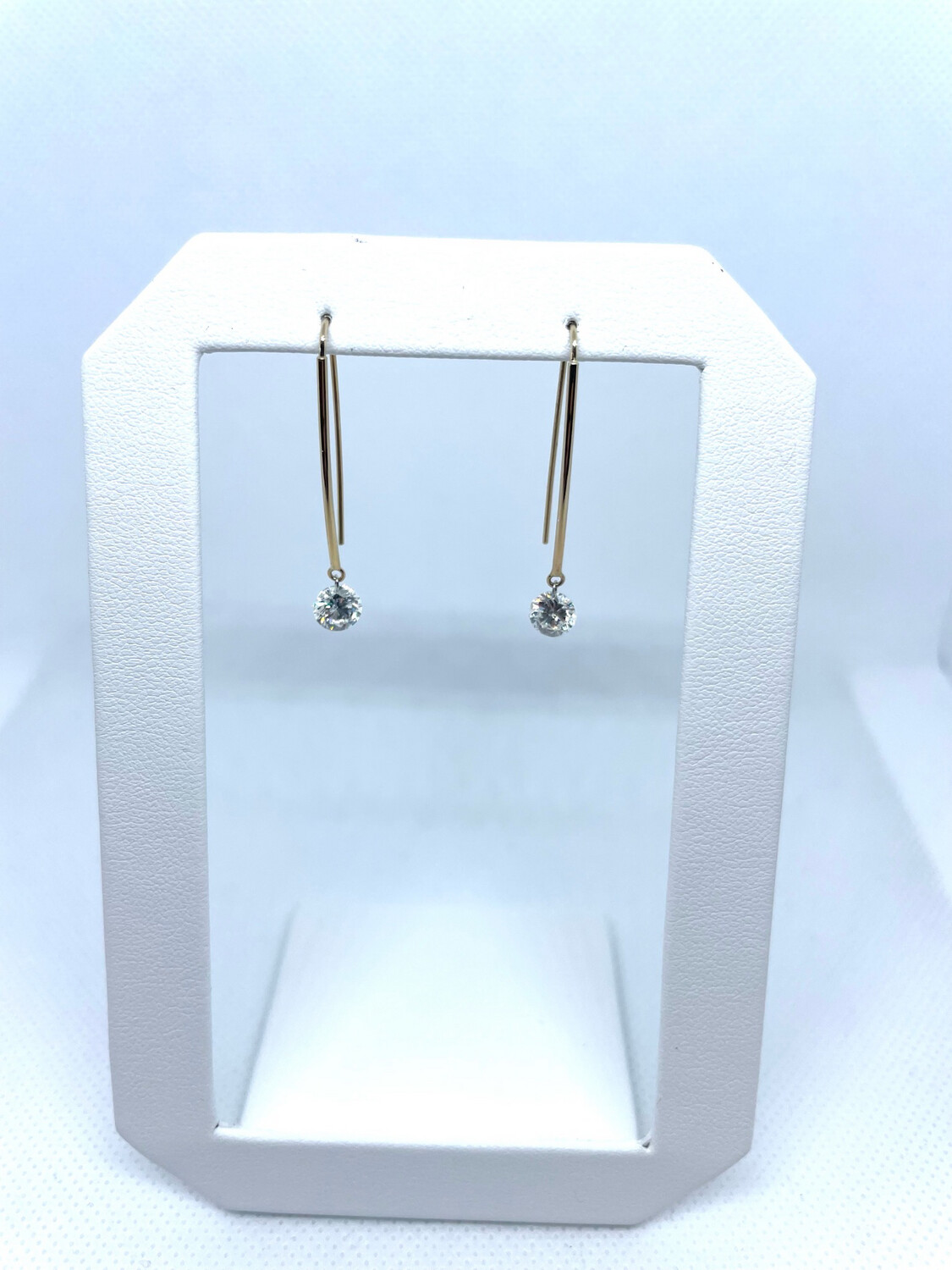 14k YG 2 Dia SI2 1.34 Ctw