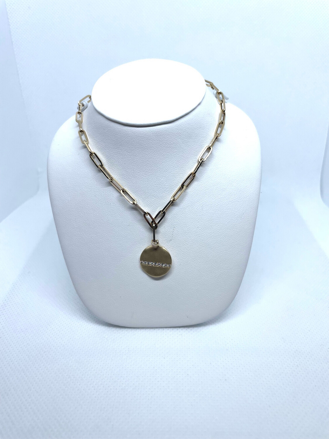 14k Y 0.11 Carat Chain Link Necklace
