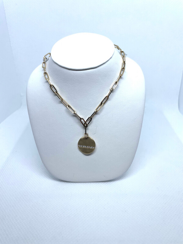 14k Y 0.11 Carat Chain Link Necklace