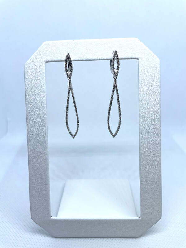 14kt WG 0.96ct Dangle Earring