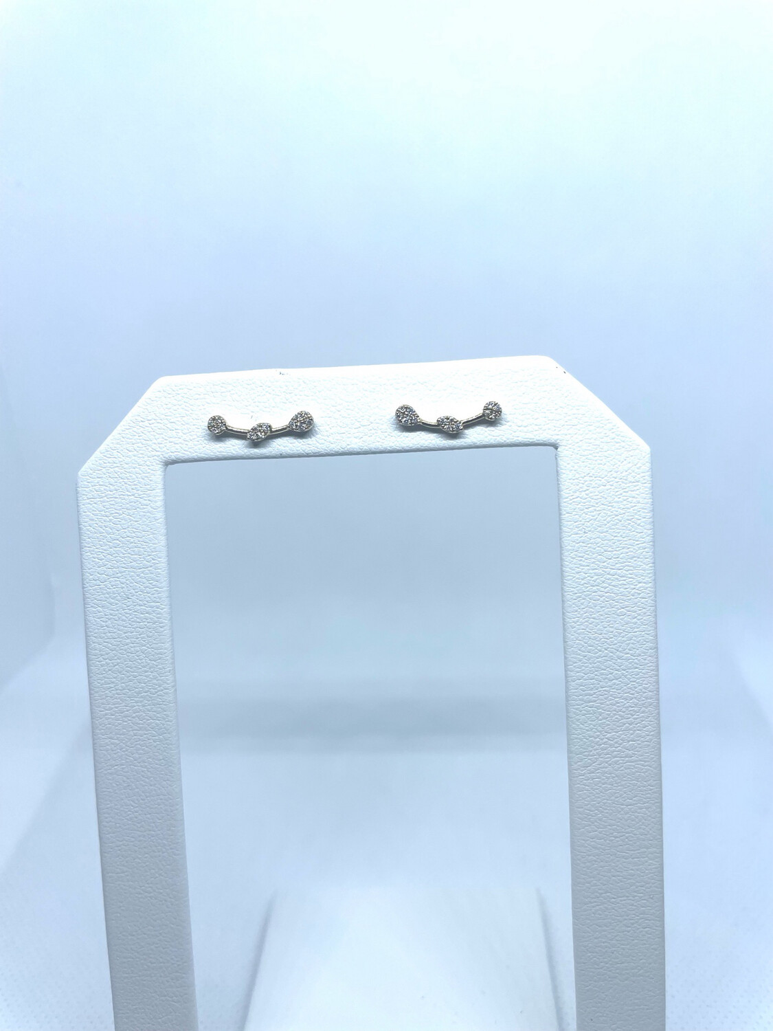 14k YG .09ct 3 Cluster Arch