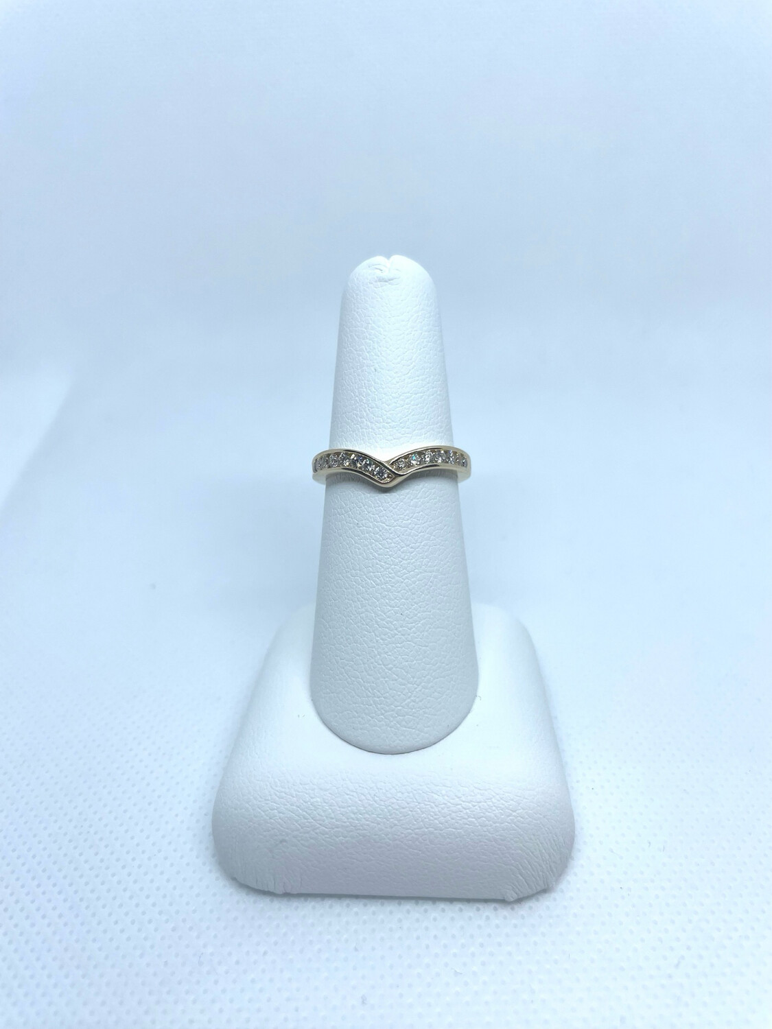 1/3 Carat 10k YG WG Channel Contour Band